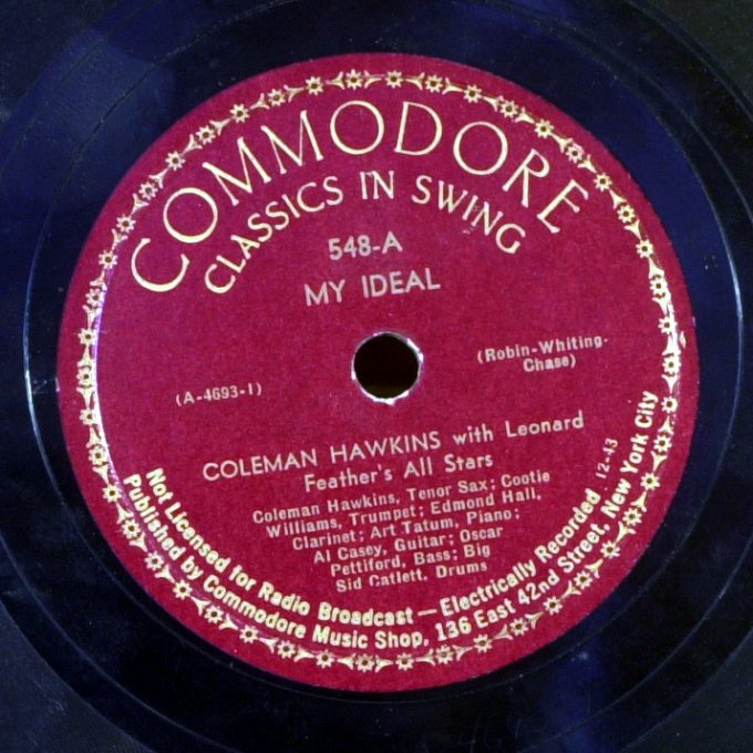 Coleman Hawkins – 1940th 78rpm shellac rip – Back To Music